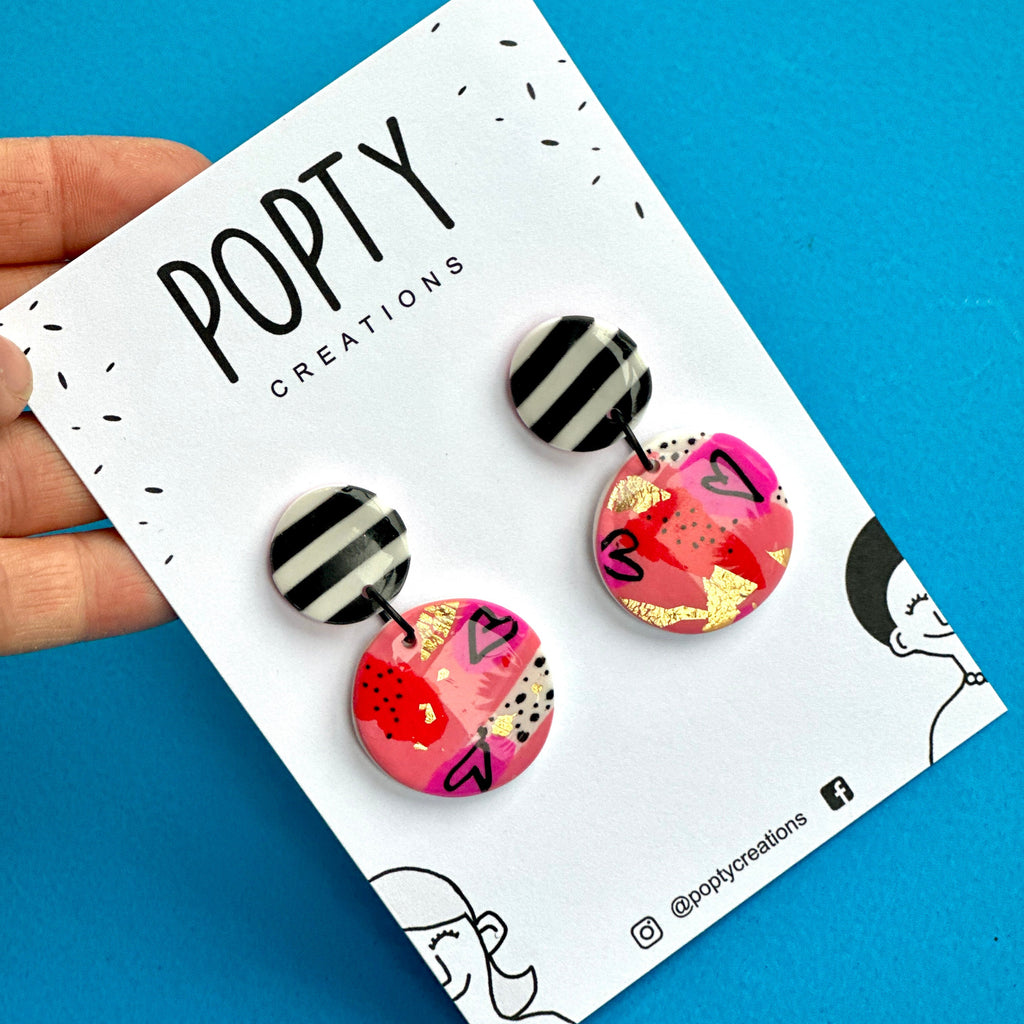 SECRET LOVERS MEDIUM CIRCLE DANGLES