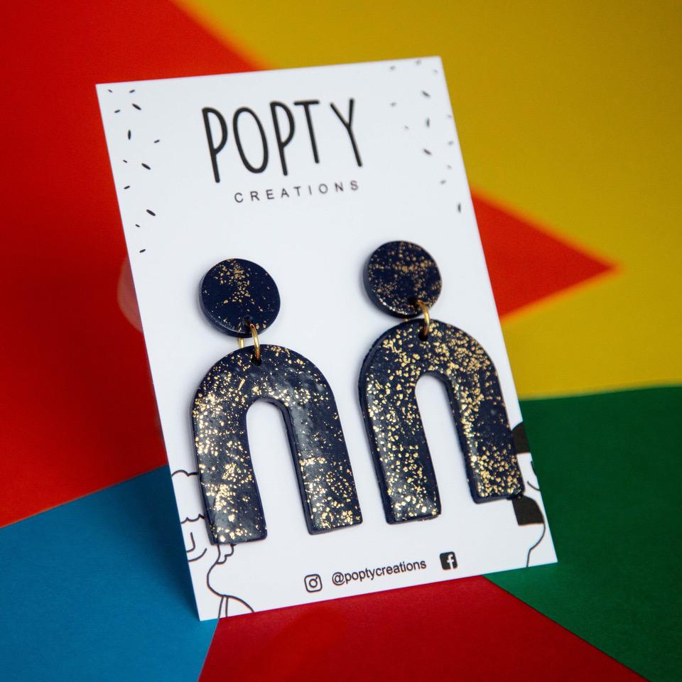 MIDNIGHT GLOW LARGE LUCKY DANGLES