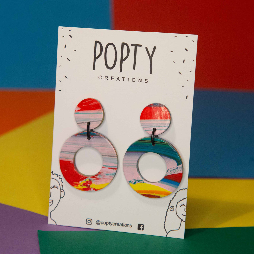 FLOWER POWER HOOP DANGLE