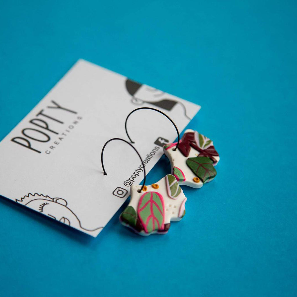 EVERGREEN PETAL HOOPS