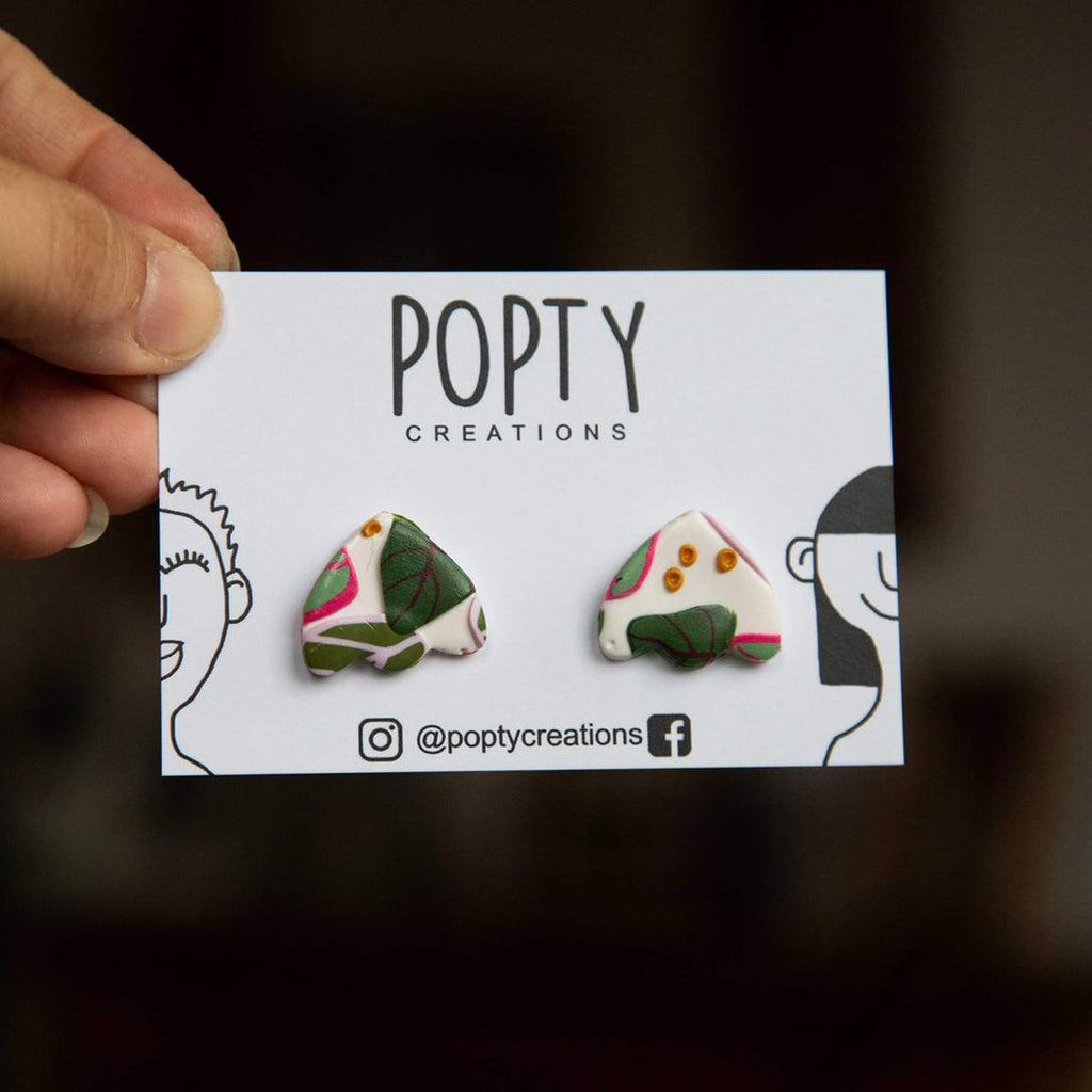 EVERGREEN PETAL STUDS