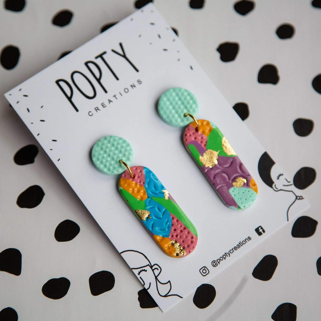 CANDY MIX OVAL DANGLES