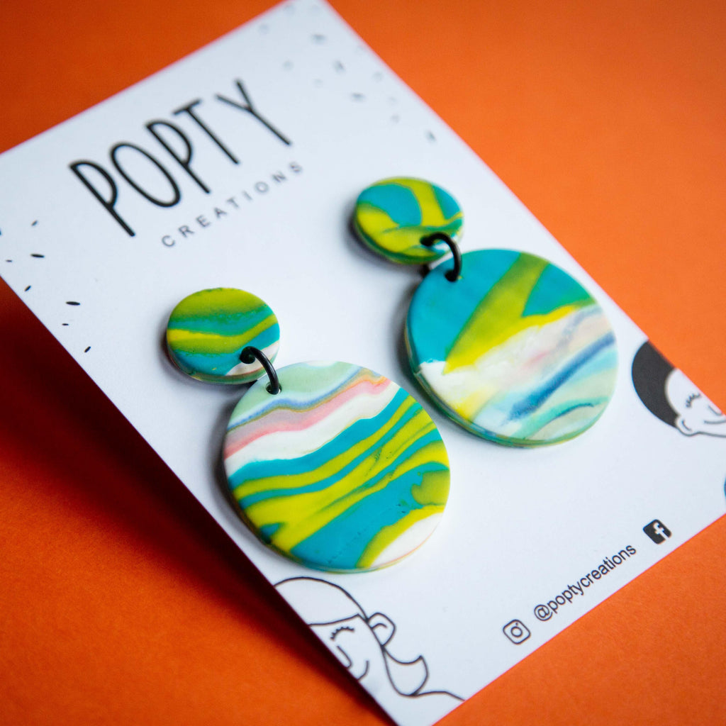 SEASCAPE LARGE CIRCLE DANGLES