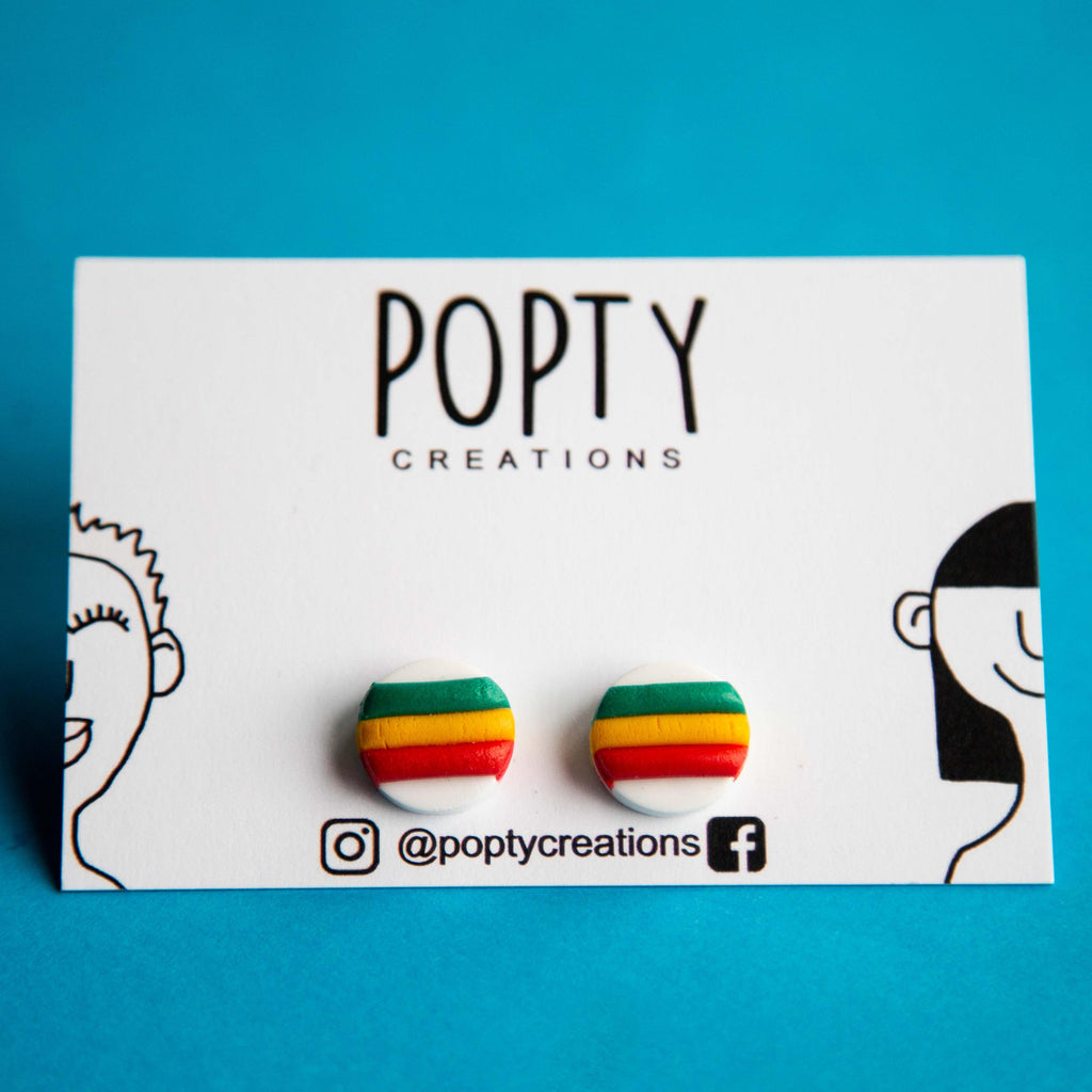 RAINBOW STRIPES MEDIUM STUDS